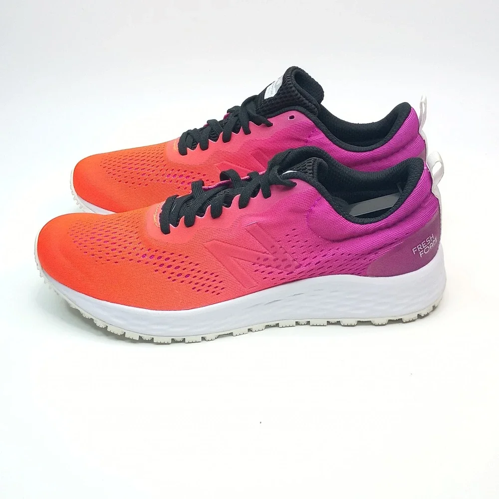 New Balance Fresh Foam Arishi Mens Size 9 Orange Pink WIDARISH Mesh Running